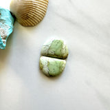 Small Faint Green Half Moon Treasure Mountain Turquoise, Set of 2 Background