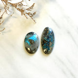 Large Sky Blue Mixed Ithaca Peak Turquoise, Set of 2 Background