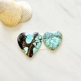 Medium Sky Blue Heart Number 8 Turquoise, Set of 2 Background
