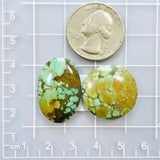 Large Sea Green Mixed Treasure Mountain Turquoise, Set of 2 Dimensions