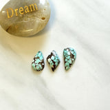 Small Sky Blue Mixed Namtso Lake Turquoise, Set of 3 Background