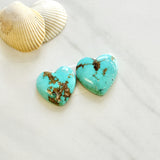 Medium Sky Blue Heart Number 8 Turquoise, Set of 2 Background