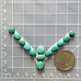Small Sky Blue Mixed Kingman Turquoise, Set of 13 Dimensions