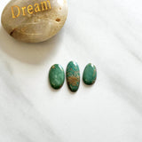 Small Deep Green Mixed Tyrone Turquoise, Set of 3 Background