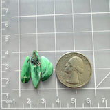 Small Sea Green Mixed Crescent Lake Variscite, Set of 3 Dimensions