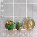 Medium Deep Green Mixed Royston Turquoise, Set of 2 Dimensions