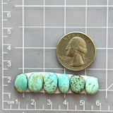 Small Faint Blue Mixed Number 8 Turquoise, Set of 6 Dimensions