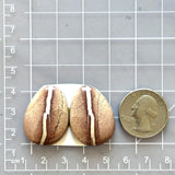 Large Red Teardrop White Buffalo Dolomite, Set of 2 Dimensions