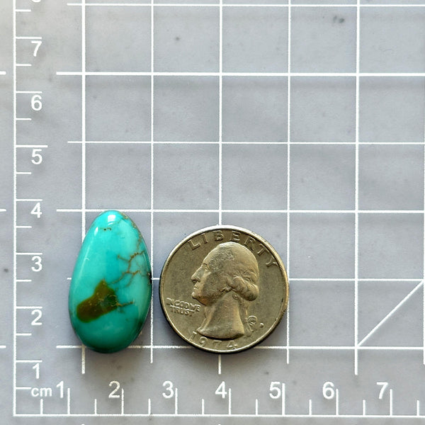 Medium Ocean Blue Freeform Lone Mountain Turquoise Dimensions