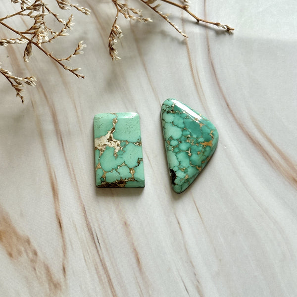 Large Mint Green Mixed Namtso Lake Turquoise, Set of 2 Background