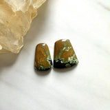 Medium Earth Brown Trapezoid Treasure Mountain Turquoise, Set of 2 Background