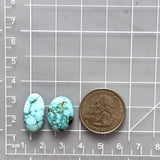Medium Sky Blue Mixed Kingman Turquoise, Set of 2 Dimensions