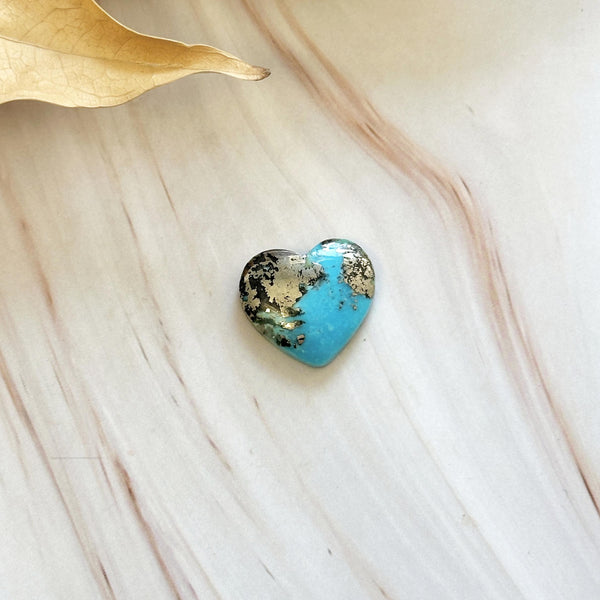 Large Sky Blue Heart Ithaca Peak Turquoise Background