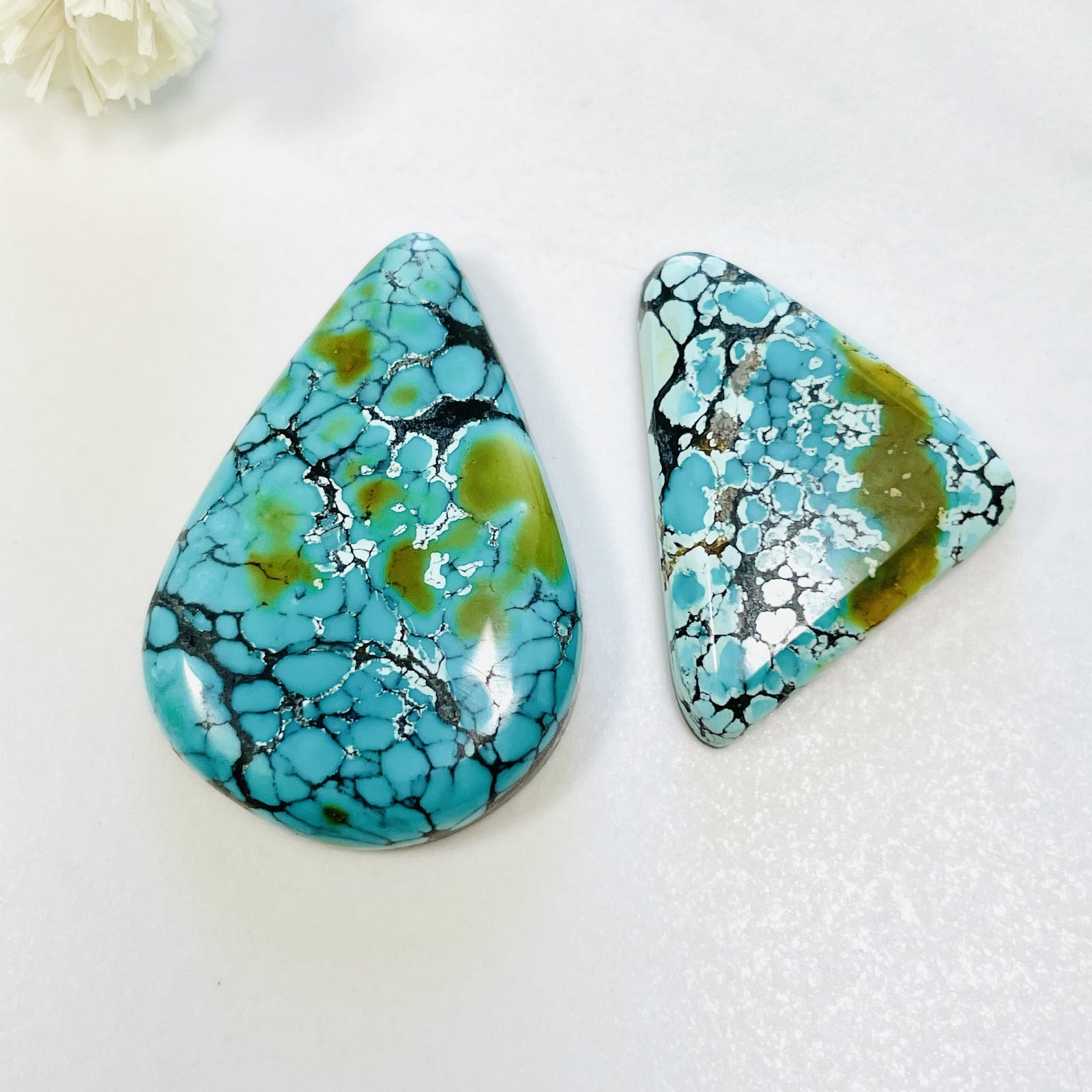 Medium high quality Royal Orange Square Treasure Mountain Turquoise, Set of 3