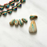 Medium Sky Blue Mixed Royston Turquoise, Set of 6 Background