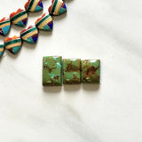 Small Bamboo Green Bar Bamboo Mountain Turquoise, Set of 3 Background