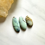 Large Mixed Oval Crescent Lake Variscite, Set of 3 Background
