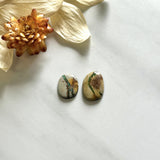 Small Deep Green Freeform Royston Turquoise, Set of 2 Background