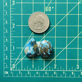 Medium Ocean Blue Mixed Ithaca Peak Turquoise, Set of 2 Dimensions