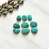 Small Deep Green Freeform Fox Turquoise, Set of 9 Background