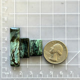 Large Sea Green Bar Crescent Lake Variscite, Set of 3 Dimensions