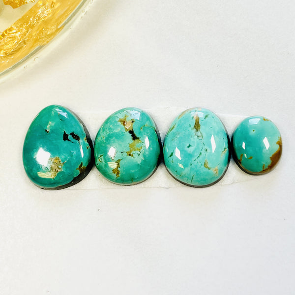 Small Mint Green Freeform Tyrone Turquoise, Set of 4 Background
