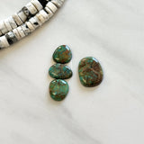 Small Deep Green Oval Number 8 Turquoise, Set of 4 Background