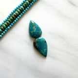 Medium Deep Blue Teardrop Yungai Turquoise, Set of 2 Background