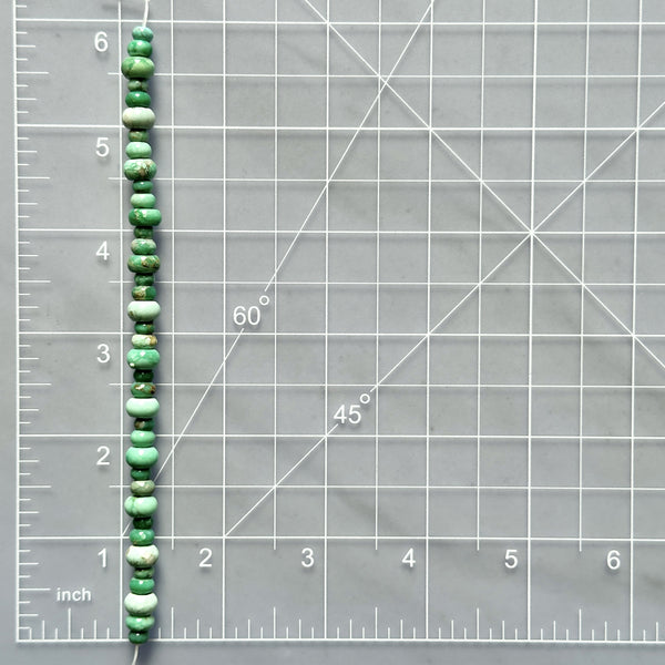Sea Green Lucid Variscite Drum Beads Dimensions