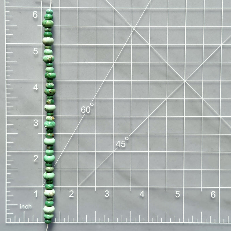 Sea Green Lucid Variscite Drum Beads Dimensions