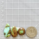 Medium Mixed Mixed Treasure Mountain Turquoise, Set of 3 Dimensions