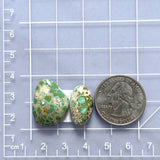 Medium Sea Green Mixed Carico Lake Turquoise, Set of 2 Dimensions