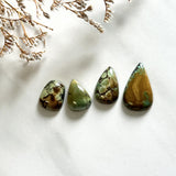 Small Earth Brown Mixed Treasure Mountain Turquoise, Set of 4 Background