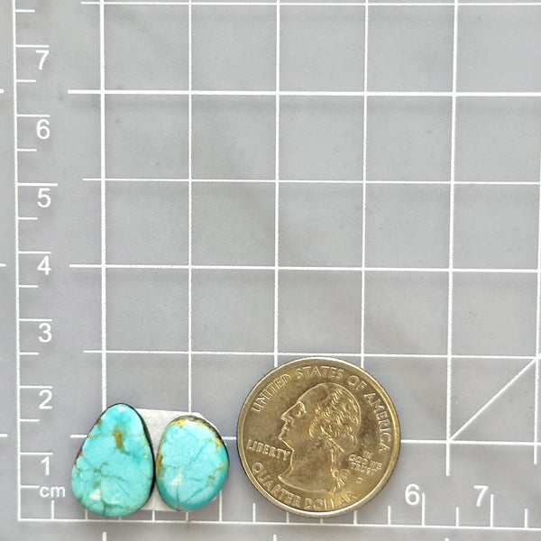 Small Sky Blue Mixed Pilot Mountain Turquoise, Set of 2 Dimensions
