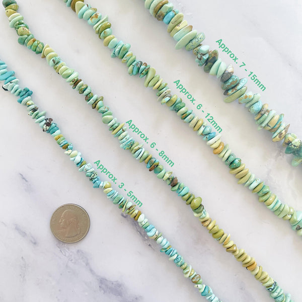 Sea Green Treasure Mountain Turquoise Chip Beads