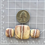 Medium Red Freeform White Buffalo Dolomite, Set of 3 Dimensions