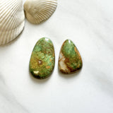 Large Sea Green Freeform Royston Turquoise, Set of 2 Background