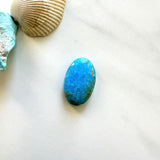 Large Sky Blue Oval Ithaca Peak Turquoise Background