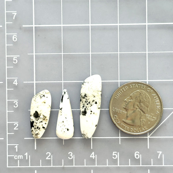 Large White Mixed White Buffalo Dolomite, Set of 3 Dimensions