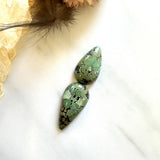 Medium Bamboo Green Teardrop Bamboo Mountain Turquoise, Set of 2 Background