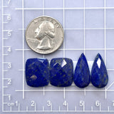 Medium Deep Blue Mixed Lapis Lazuli, Set of 4 Dimensions