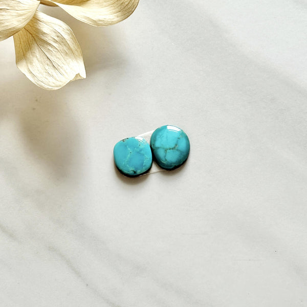 Small Sky Blue Freeform Kingman Turquoise, Set of 2 Background