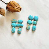 Small Sky Blue Mixed Royston Turquoise, Set of 12 Background
