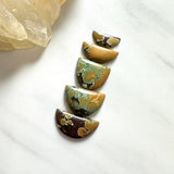 Medium Royal Orange Half Moon Treasure Mountain Turquoise, Set of 5 Background