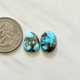 Small Sky Blue Mixed Bisbee Turquoise, Set of 2 Dimensions