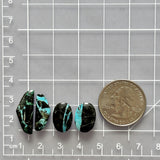 Small Sky Blue Mixed Blue Moon Turquoise, Set of 4 Dimensions