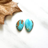 Large Sky Blue Freeform Royston Turquoise, Set of 2 Background