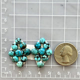 Small Sky Blue Round Yungai Turquoise, Set of 18 Dimensions