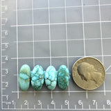 Medium Sky Blue Oval Namtso Lake Turquoise, Set of 4 Dimensions