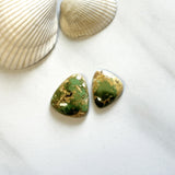 Medium Lime Green Triangle Royston Turquoise, Set of 2 Background